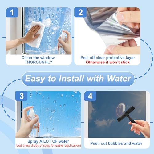Window Privacy Film One Way Window Tint for Home & Office, 47.2" * 118 " - Image 6