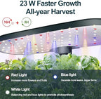 Indoor Garden Hydroponics Growing System12 Pods Plant Germination Kit Aeroponic Herb Vegetable Growth Lamp Countertop with LED Grow Light Hydrophonic Planter Grower Automatic Water Circulation (Black) - Image 2