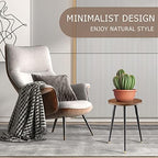 KINNARY Plant Stand Indoor, Mid Century Wood Plant Stand Plant Table for Flower Pots, Heavy Duty Metal Tall Plant Holder, Modern Home Decor Small Round Side End Table (11.8"x16") - Image 4