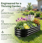 Galvanized Raised Garden Bed, Metal Raised Garden Bed, Outdoor Raised Garden Beds, Raised Beds for Gardening, Planters for Vegetables, Flowers, Herbs (2) - Image 4