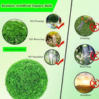 Faux Boxwood Decorative Balls Dia 16in, Artificial Grass Fake Plants, Decorative Balls for Home Decor, Small Artificial Plants, Garden Spheres Large Outdoor, Decorative Grass Ball Ornament - Image 5
