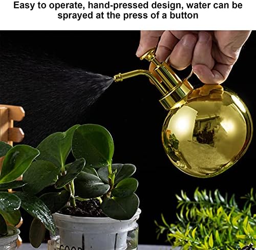 500ml Hand Press Watering Can, Gold Plant Water Spray Bottle, Gardening Plant Watering Can for Home Garden Indoor Outdoor - Image 4