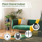H HOMEXIN Plant Stand Indoor, 2 Tier Metal Tall Plant Stands 23.4" Multiple Plant Rack Holder, Heavy Duty Rustproof Flower Shelf Display for Apartment Corner Home Garden Patio - Image 3
