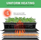 Durable Seedling Heat Mat 10x20.75 inches 8 Pack, Upgraded MET Certified Heat Mat for Plants Seed Germination,Hydroponic, Waterproof Greenhouse Heater, Seed Starter - Image 4