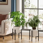 Urban Deco 2PK Adjustable Metal Plant Stand, Fits 8-14 Inch Pots, Black - Image 5