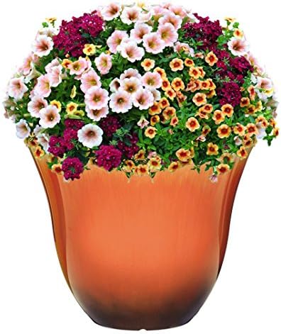 Classic Home and Garden Resin Planter, 15" | Tequila Sunrise | Pack of 2 | Flower Pot - Image 3