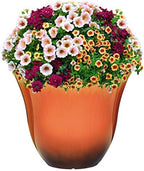 Classic Home and Garden Resin Planter, 15" | Tequila Sunrise | Pack of 2 | Flower Pot - Image 3