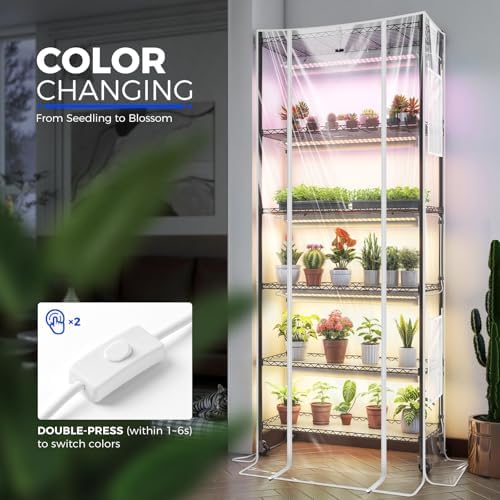 Barrina CX2Z Indoor Greenhouse with Grow Light, 6-Tier 150W, 29.5x13.8x71IN - Image 2