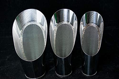 3 Pcs Set Japanese Stainless Bonsai Soil Scoop w/Mesh - Potting & Mixing Tool (U-4) - Image 4