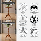 Decor Therapy Warwick Round Accent Table - 3 Leg Pedestal Side Table for Living Room, Bedroom, Entryway - Traditional Honeynut Bistro Drink Table - Image 5