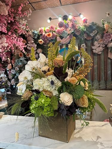 Wooden Planter Box, Rustic Barn Wood with Plastic Liner l Garden Decor l Restaurant and Wedding Decorations l Wedding Bouquets, Table Centerpiece (5x5 Set of 4, Natural) - Image 7