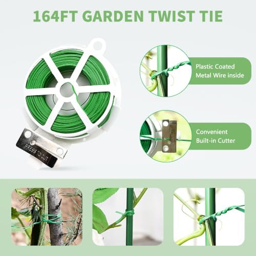 DoCred 39.4" H Cucumber Trellis, 2 Pack Foldable A Frame Garden Trellis - Image 5