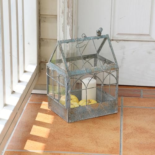 Vintage Glass Terrarium Greenhouse Large House Shape Plant Display Box Planter Container for Fern Moss Cacti Succulents Mordern Tabletop Decor Gardern DIY Kit Gift - Image 4
