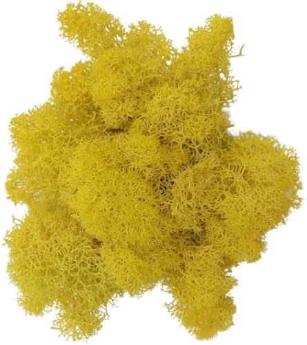 200g Artificial Moss for Crafts, Faux Decorative Plant for DIY Walls Wedding Party Table Centerpieces Home, Yellow by LKXHarleya