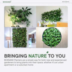 BOXSAND-6 (12"x26") Vertical Wall Planter – Living Wall for 6 Plants, Indoor/Outdoor Hanging Vertical Garden, Easy 2-Screw Install (White with Round Pots) - Image 5