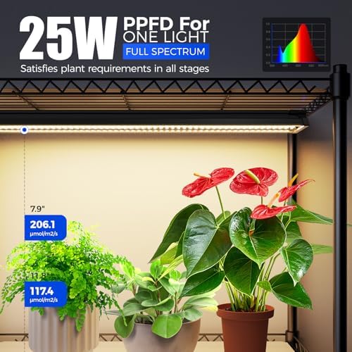 Barrina CX91 Plant Stand with Grow Light, 5-Tier, 100W, 23.6x13.8x59IN - Image 4