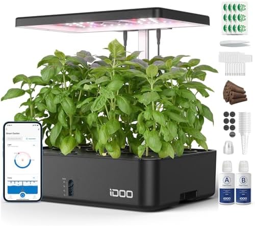iDOO Smart Hydroponics Growing System with 12 Pods Kit Indoor Herb Garden by idoo