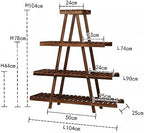 Atkits 3 Tier Ladder Shelf for Plants Bamboo Standing Shelf Plant Stand Indoor Ladder Style for Corner Balcony Window Patio Living Room,Primary,3 Tier - Image 6