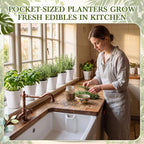 Ziliny 10 Pcs 4.92 Inch Self Watering Planters with Water Indicator - Image 5