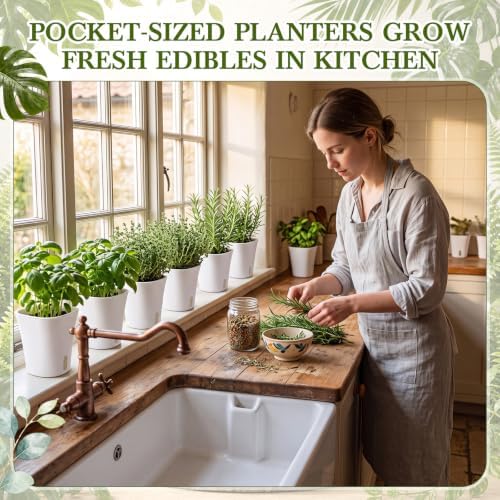 Ziliny 10 Pcs 4.92 Inch Self Watering Planters with Water Indicator - Image 5