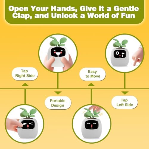 PLANTSIO Smart Plant Pot with Screen, 80ml Self-Watering Planter White - Image 5