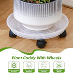 8 Packs Plant Caddy with Wheels 11.8" Plastic Rolling Plant Stands Heavy-duty Plant Dolly with Casters Indoor Outdoor Wheeled Plant Roller Base Large Planter Saucers Plant Mover - Image 4