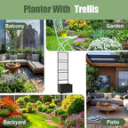 aboxoo 52" Metal Planter Box with Privacy Screen Trellis Raised Bed - Image 6