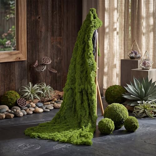 2 Artificial Moss Mat Roll for Wonderland Party, 79 x 39 Inch, Green - Image 6