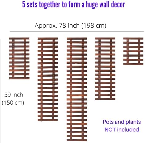 ShopLaLa Large Wall Hanging Planters for Outdoor Plants (5 Pack) Plant Wall - Image 5
