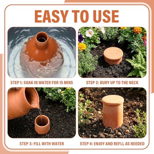 68 oz Large Olla Terracotta Self Watering Pot,Teardrop - Image 5