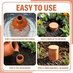 68 oz Large Olla Terracotta Self Watering Pot,Teardrop - Image 5