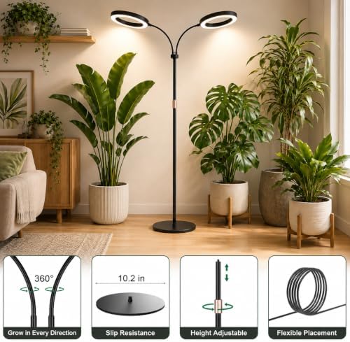 LBW 10.2in Grow Lights for Indoor Plants, Plant Grow Light with Stand - Image 5