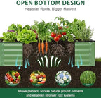 2 Pack 6x3x1 FT Galvanized Raised Garden Bed, Green - Image 4