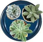 W&W Ceramic Plant Saucer - Plant Trays for Indoor Pots(Blue, 13 inches, 2 Packs) - Image 5