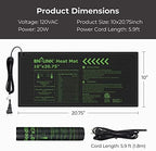 BN-LINK Reptile Thermostat Controller and 2 Pack Heat Mat for Seed Germination, Reptiles and Brewing Breeding Incubation Greenhouse - Image 2