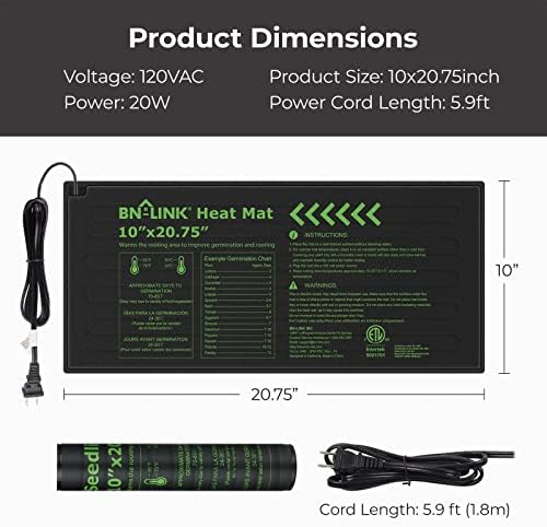 BN-LINK Reptile Thermostat Controller and 2 Pack Heat Mat for Seed Germination, Reptiles and Brewing Breeding Incubation Greenhouse - Image 2