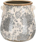 Ceramic Scroll Planter 6.5 Inch, Gray by Unknown