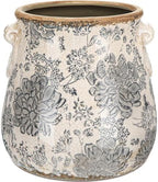 Ceramic Scroll Planter 6.5 Inch, Gray by Unknown