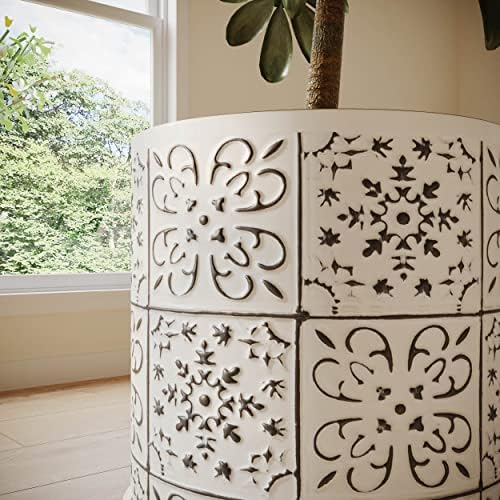 EverNest Tristan Neutral Minimal White and Black Modern Style Planter with Nyra Stand, SelectBase Plant Pots, Indoor Planter, Boho Home Decor, Minimalist Pot for Plants (Large, Gold) - Image 4