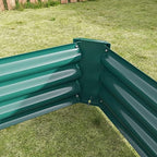 Outdoor Large Galvanized Metal Raided Garden Bed,Planter Box for Flowers Vegetables Fruit,Rectangular (Green, 6x3x1 ft) - Image 6