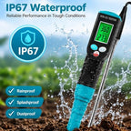 Digital Soil EC Meter 2-in-1 Porfessional Plants EC Temperature Tester Meter with Corded Sensor, Backlight LCD Display, Temperature Compensation, Easy Calibration for Soil Plants Lawn Nutrient Test - Image 6