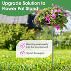 Tellingyou 2 Pack Adjustable Outdoor Flower Pot Stand, Plant Stands(Grey) - Image 4