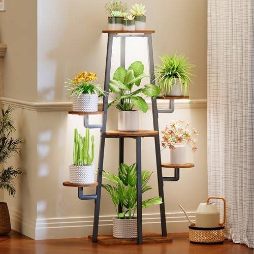 HOOBRO Plant Stand Indoor with Grow Lights, 7-Tier 47.2" Plant Shelf - Image 2