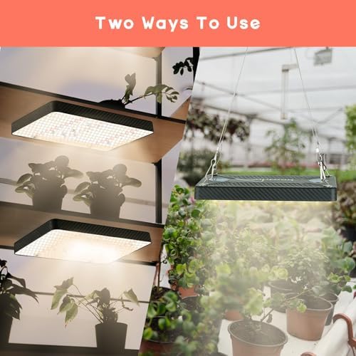 Grow Lights (4 Pack), Hanging Grow Lights for Indoor Plants, 25W UV-IR Full Spectrum Led Grow Light for Seedling Veg and Bloom - Image 4