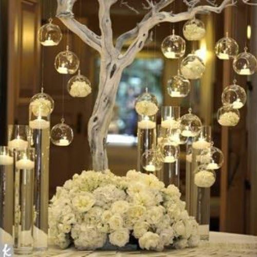 NUPTIO Hanging Glass Candle Holders, Set of 24 Globe Tealight Holders - Image 5