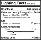 Bioluz LED 24 Pack BR30 LED Bulbs, Indoor Flood Lights 90+ CRI 65W Equivalent uses 7.5W 2700K Warm White 650 Lumens, E26 Base Dimmable Instant On Interior Home UL Listed FCC RoAS Title 20 Certified - Image 6