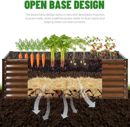 SnugNiture Galvanized Raised Garden Bed 6x3x2FT Outdoor Large Metal Planter Box Steel Kit for Planting Vegetables, Flowers - Image 5