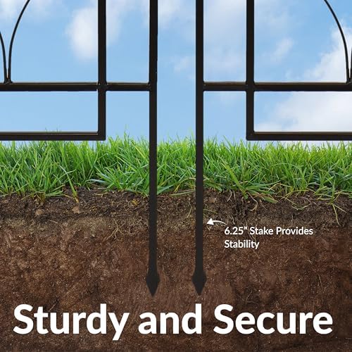 Sunnydaze 48" Black Metal Garden Trellis for Climbing Plants, 2-Pack - Image 4