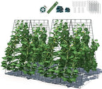GIANTEX 8 Panel Cucumber Trellis, A-Frame Garden Trellis for Plant Climbing by Giantex