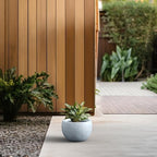 Kante Small Round Bowl Blue Gray Concrete Planter 11.8" Dia, Outdoor - Image 5
